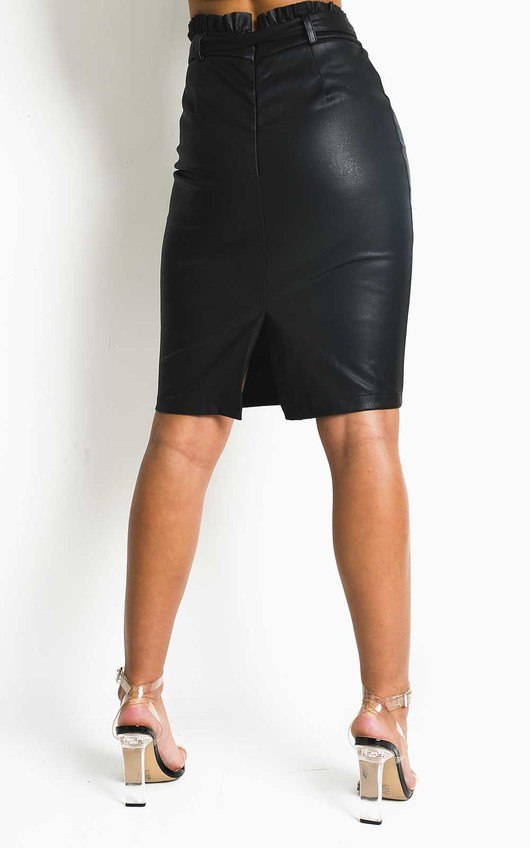 Zander Faux Leather Midi Skirt Zander Faux Leather Midi Skirt