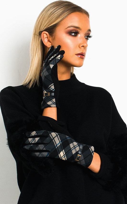 Zander Tartan Print Gloves Zander Tartan Print Gloves