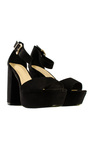 Haya Suede Effect Platform Heels Thumbnail