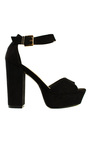 Haya Suede Effect Platform Heels Thumbnail