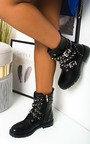 Blake Buckle Studded Biker Boots  Thumbnail