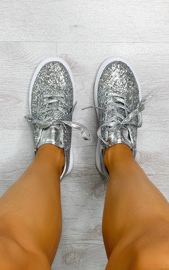 silver trainers womens uk