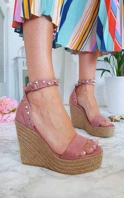 bright pink wedges