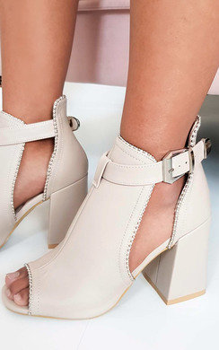 nude heeled boots