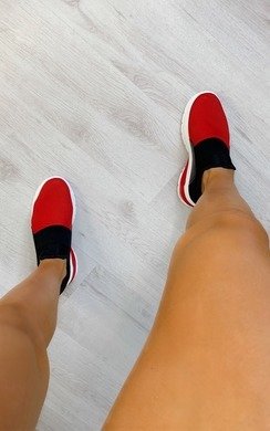 red womens trainers uk