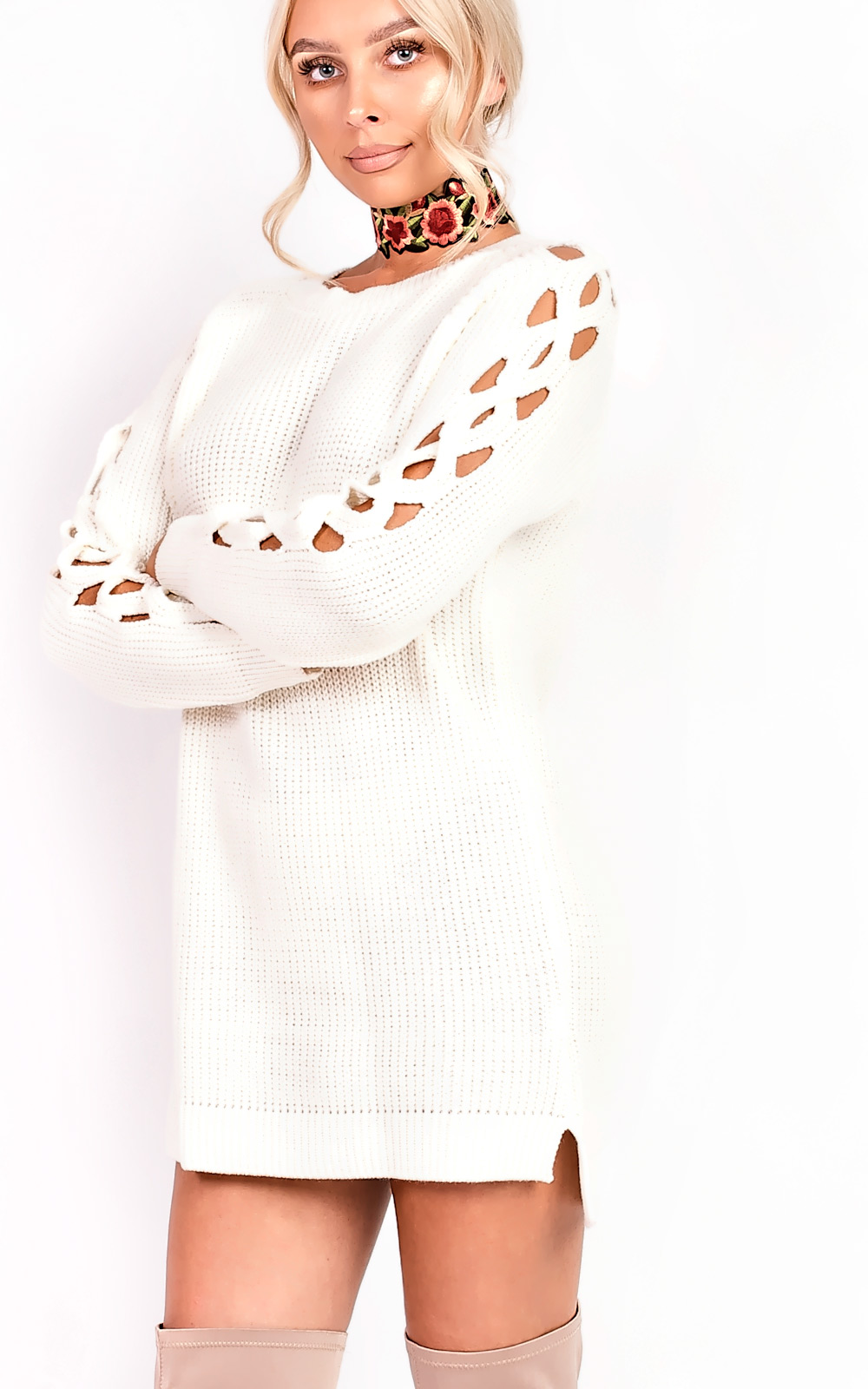 Skye Knitted Cut Out Jumper