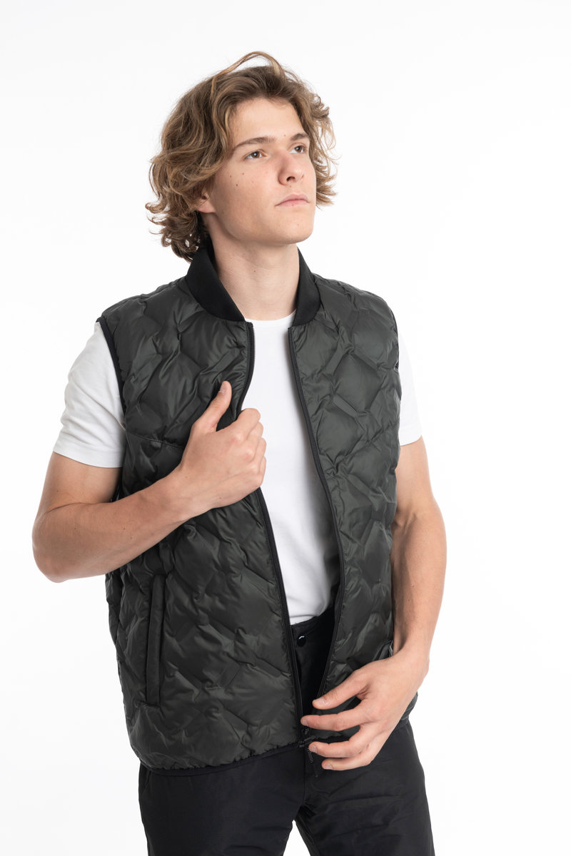 George Quilted Vest Jacket with Zip Detail Thumbnail George Quilted Vest Jacket with Zip Detail Thumbnail