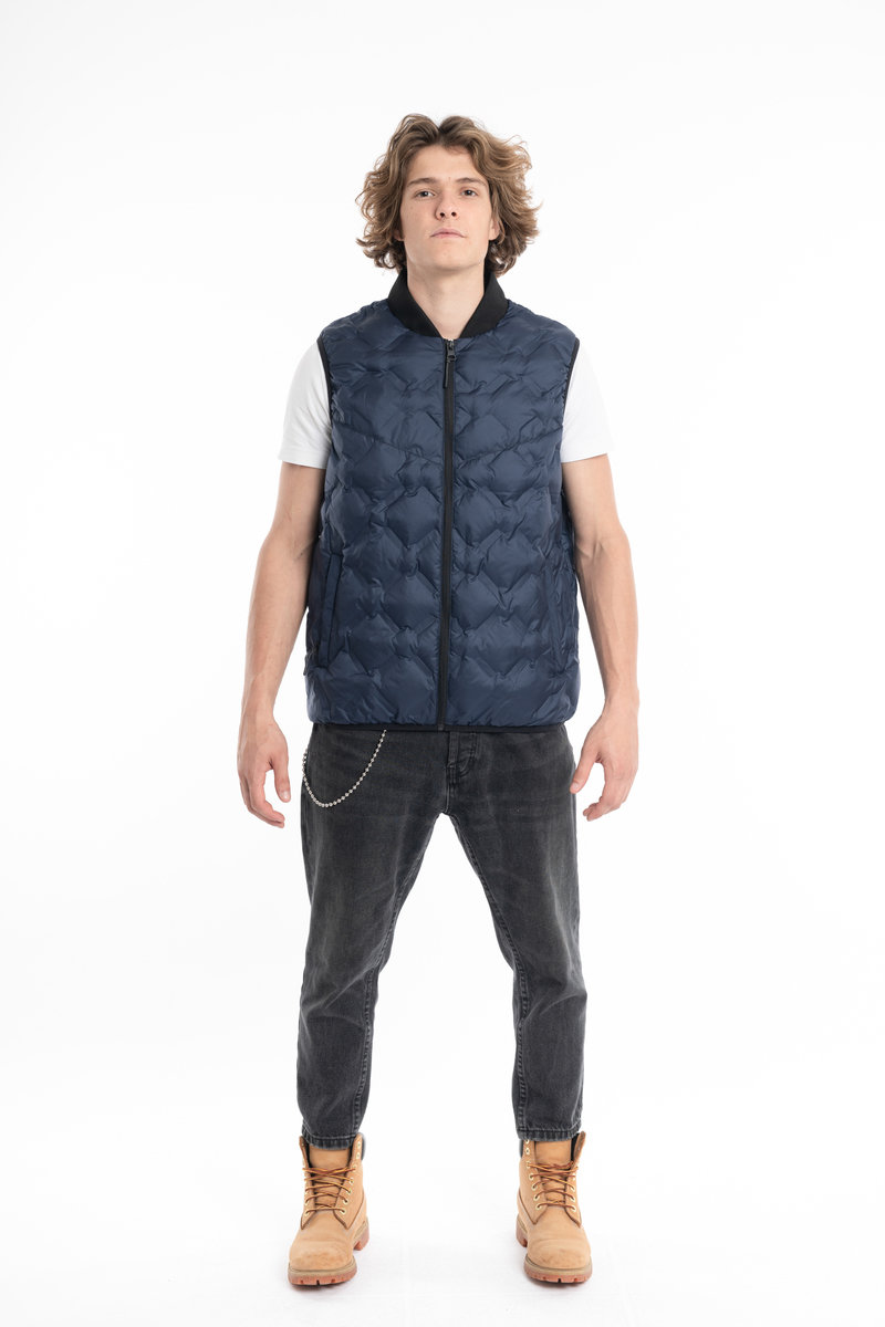 George Quilted Vest Jacket with Zip Detail George Quilted Vest Jacket with Zip Detail
