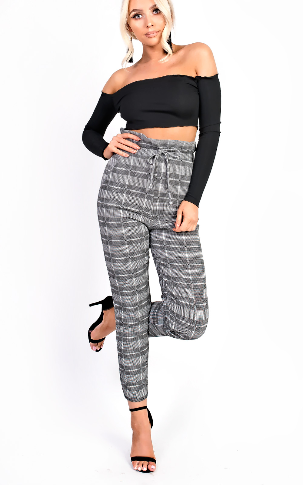 Callie High Waisted Tie Tailored Trousers Callie High Waisted Tie Tailored Trousers