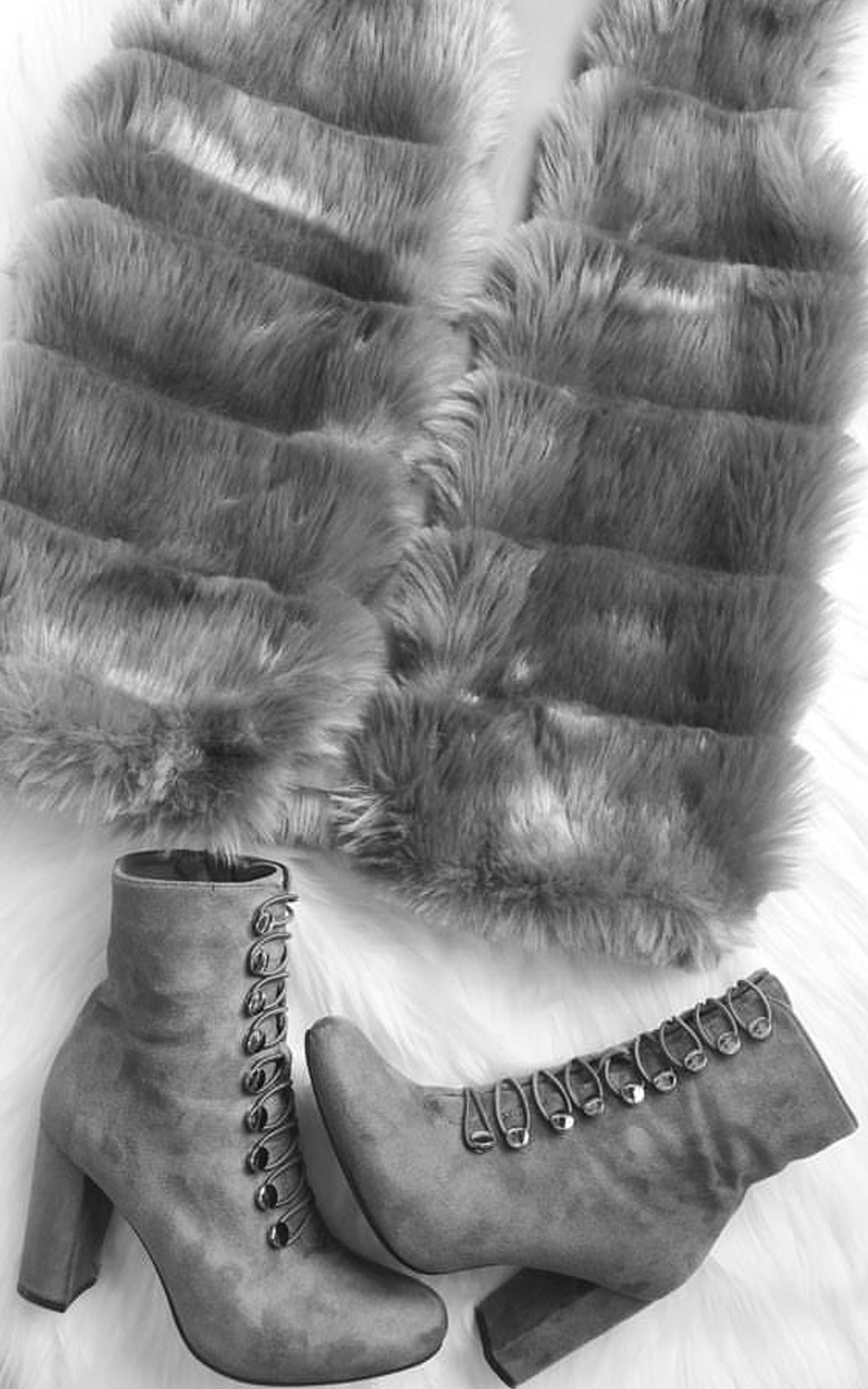 Lucy Faux Suede Corset Ankle Boots Lucy Faux Suede Corset Ankle Boots