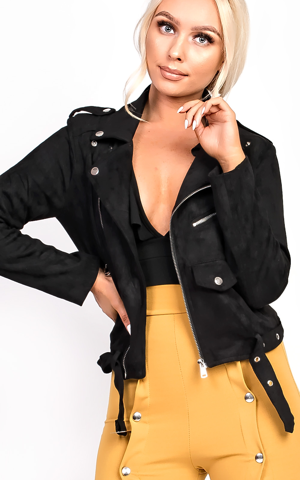 Mia Biker Faux Suede Jacket Thumbnail Mia Biker Faux Suede Jacket Thumbnail