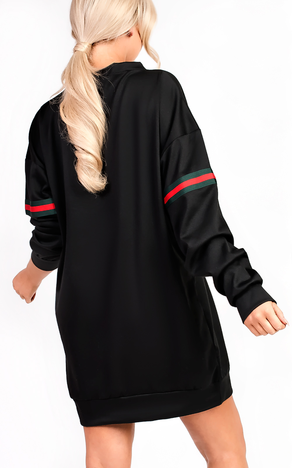 Kylie Striped Oversized Jumper Dress Thumbnail Kylie Striped Oversized Jumper Dress Thumbnail