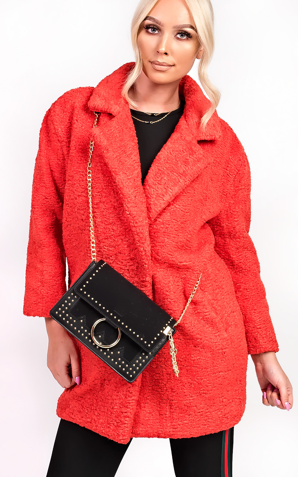 Kayli Boucle Collar Button Coat Thumbnail Kayli Boucle Collar Button Coat Thumbnail