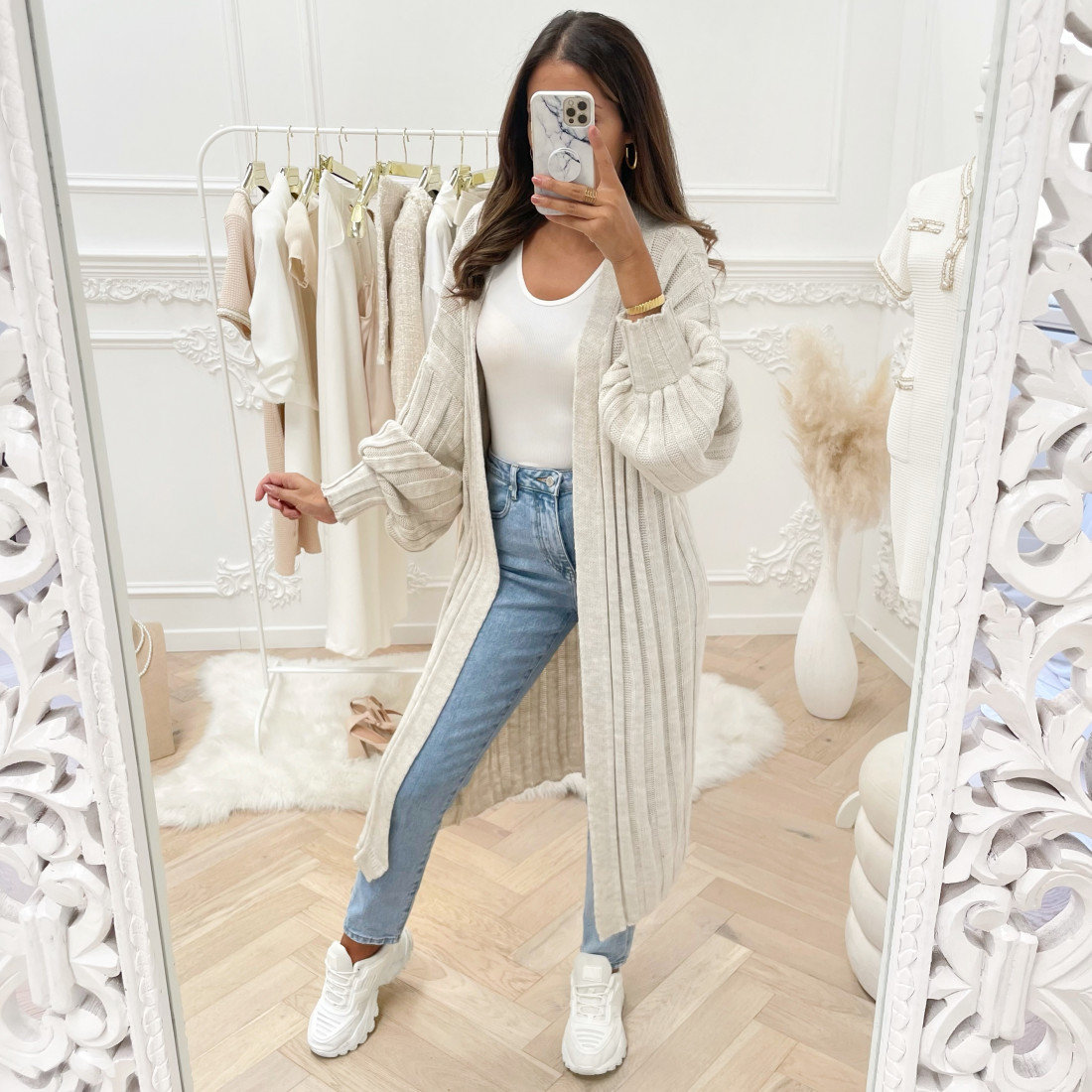 Callie Long Length Knitted Cardigan Callie Long Length Knitted Cardigan