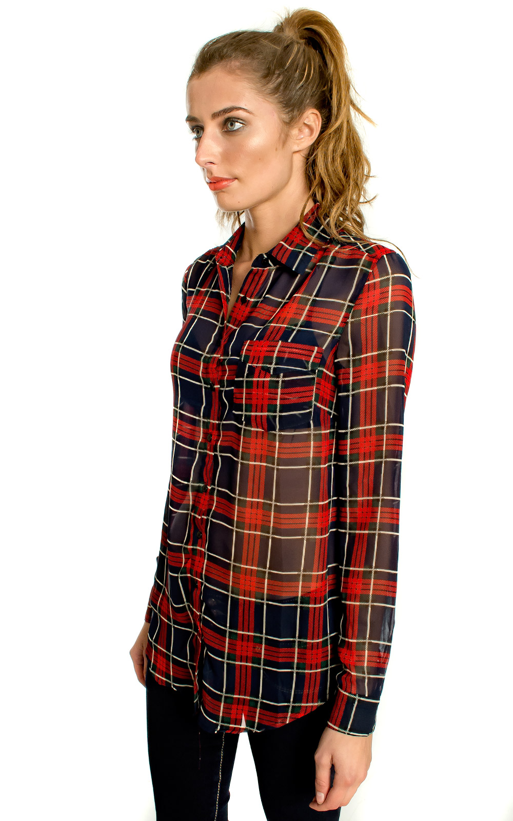 Clem Sheer Tartan Shirt Thumbnail