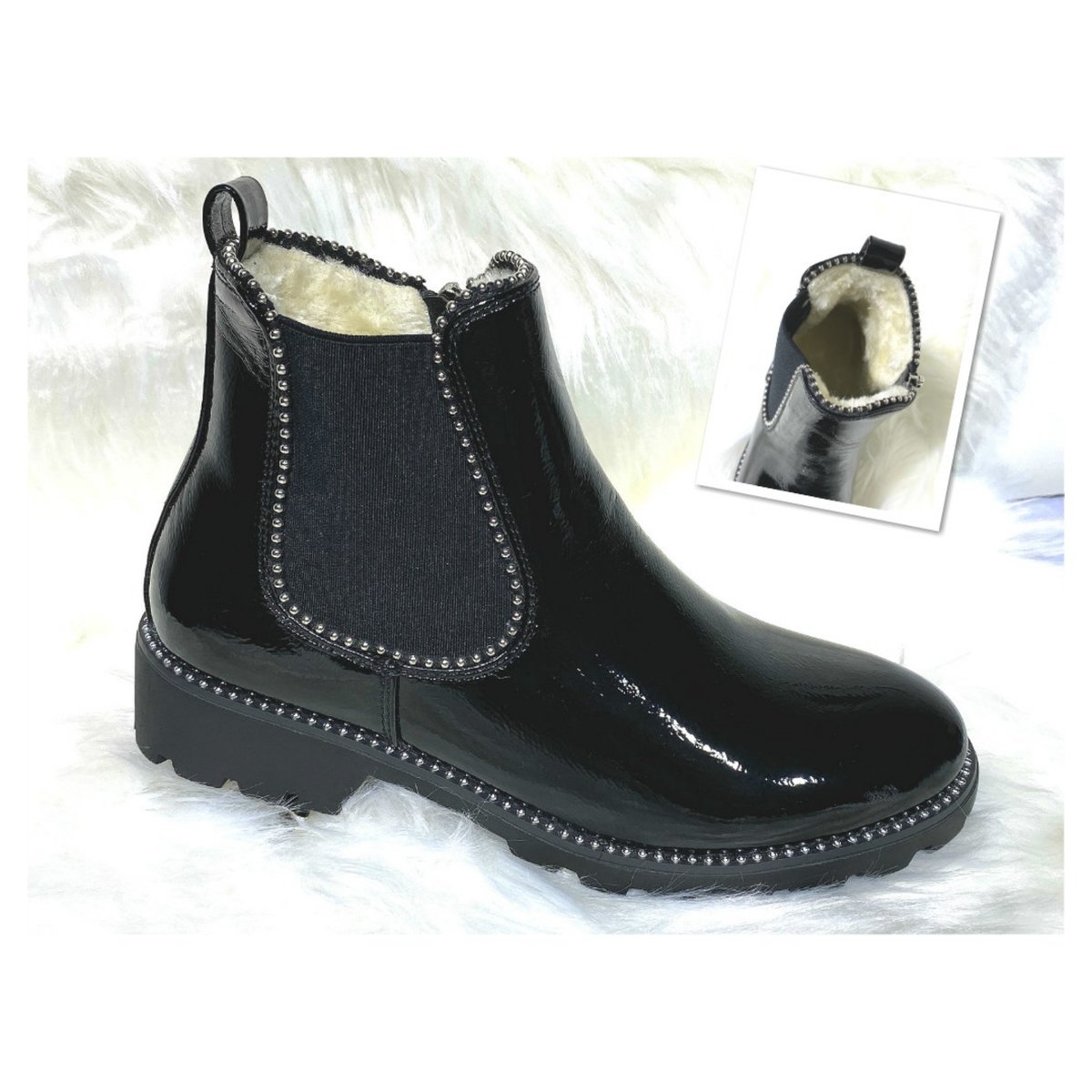 Georgie Studded Faux Leather Ankle Boots Georgie Studded Faux Leather Ankle Boots
