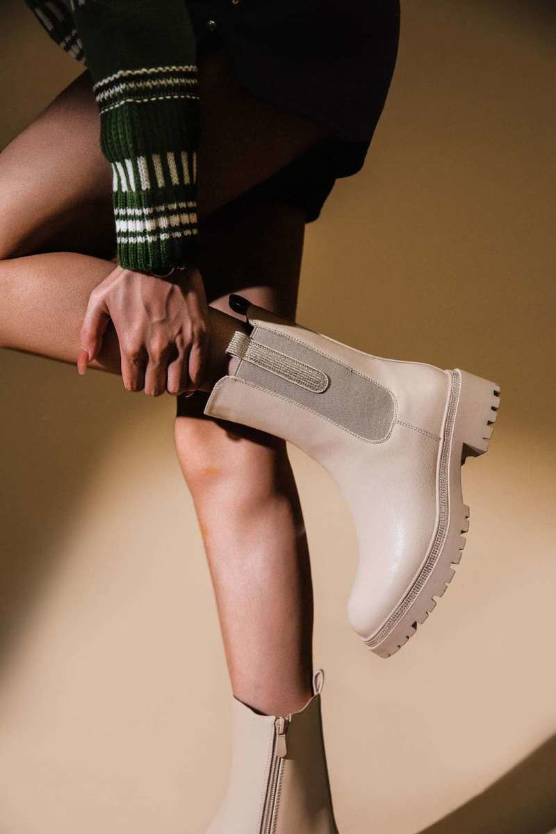 Marla Chelsea Boots with Zip and Diamante Detail Thumbnail Marla Chelsea Boots with Zip and Diamante Detail Thumbnail