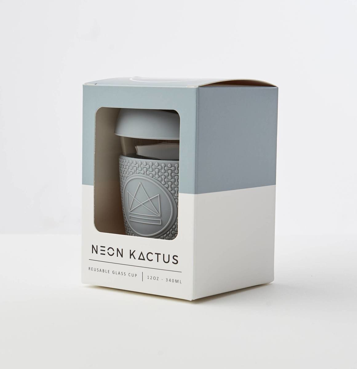 Neon Kactus Reusable Glass Coffee Cups 12oz - Forever Young Thumbnail Neon Kactus Reusable Glass Coffee Cups 12oz - Forever Young Thumbnail