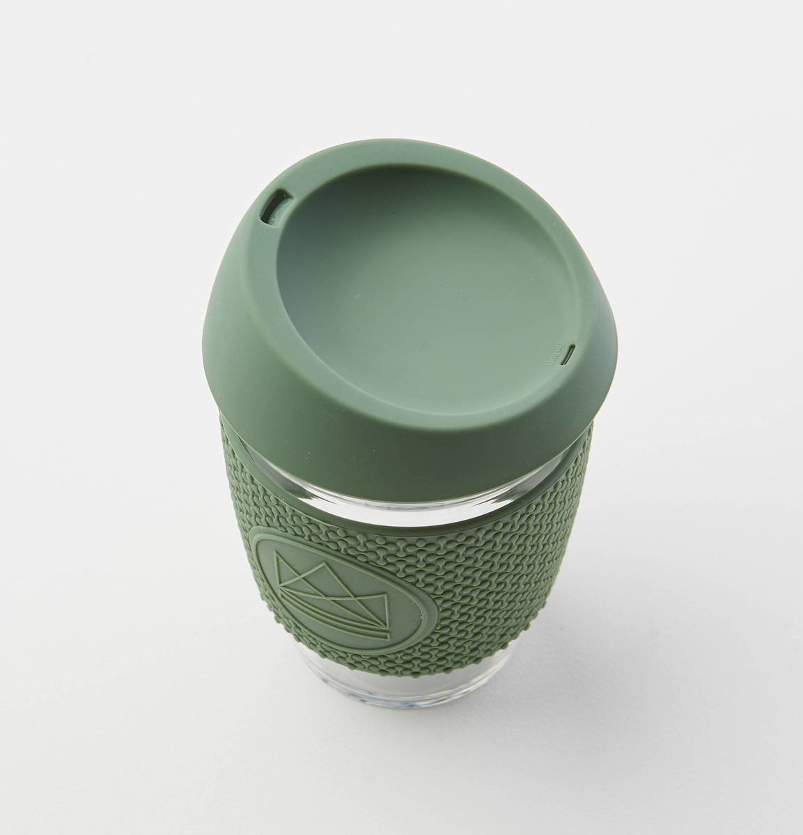 Neon Kactus Reusable Glass Coffee Cups 12oz - Happy Camper Thumbnail Neon Kactus Reusable Glass Coffee Cups 12oz - Happy Camper Thumbnail