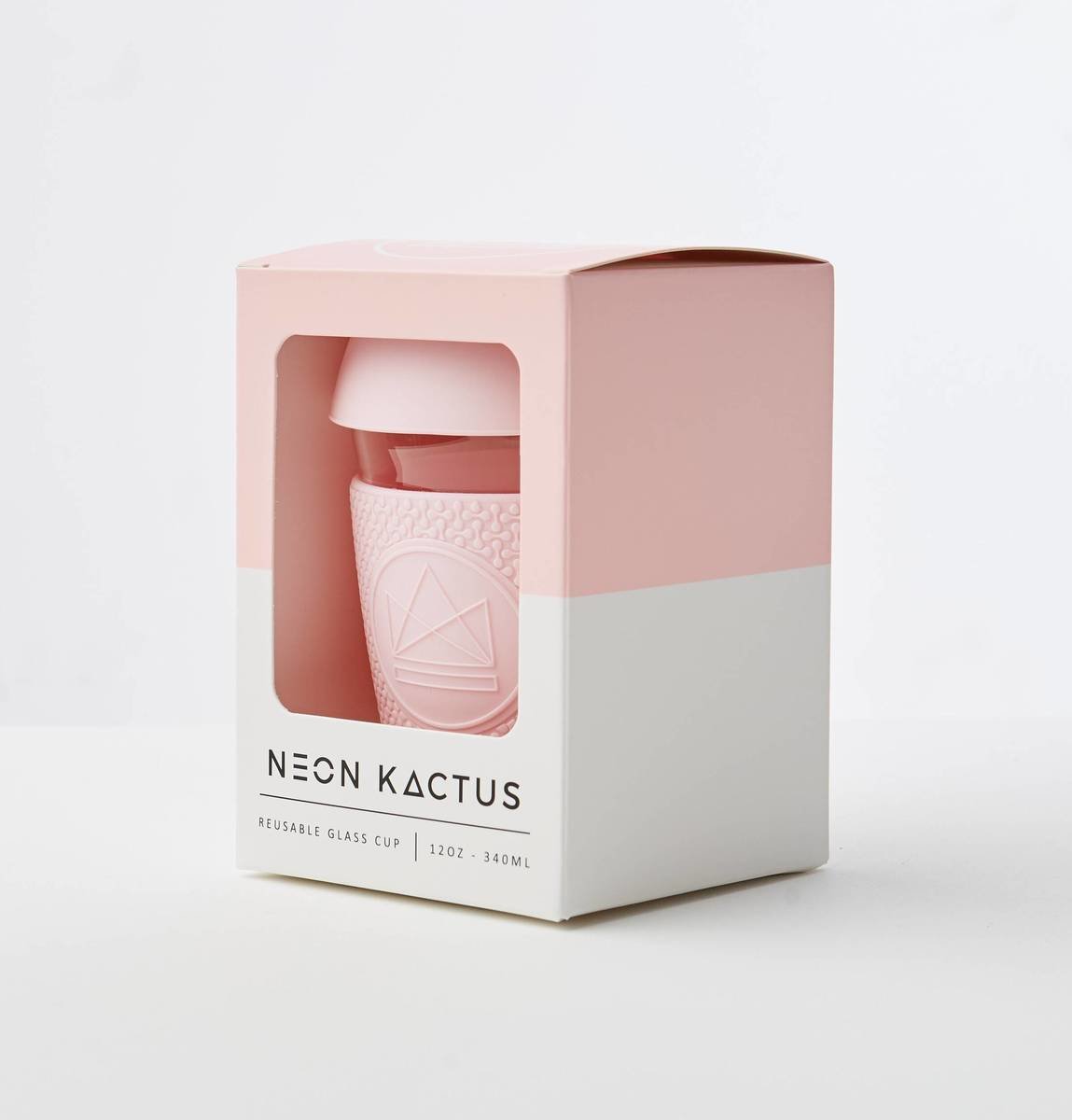 Neon Kactus Reusable Glass Coffee Cups 12oz - Pink Flamingo Thumbnail Neon Kactus Reusable Glass Coffee Cups 12oz - Pink Flamingo Thumbnail