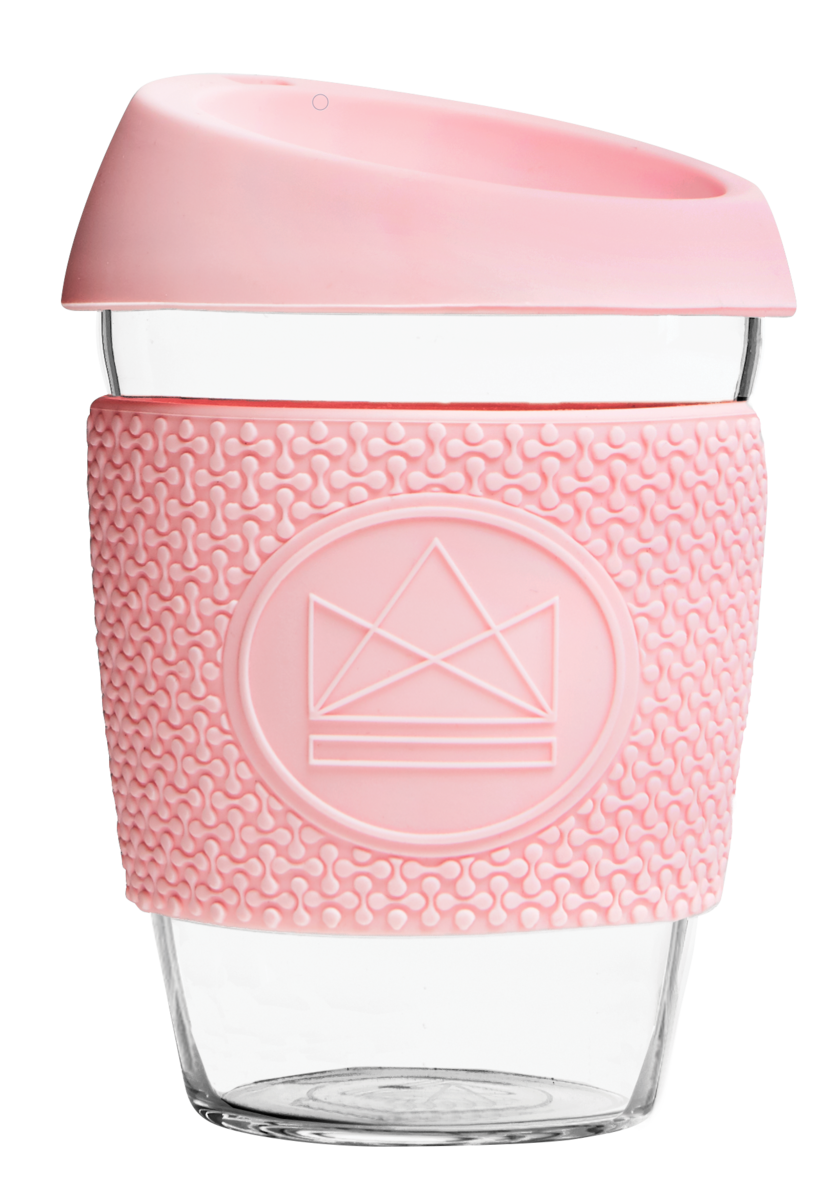 Neon Kactus Reusable Glass Coffee Cups 12oz - Pink Flamingo Neon Kactus Reusable Glass Coffee Cups 12oz - Pink Flamingo