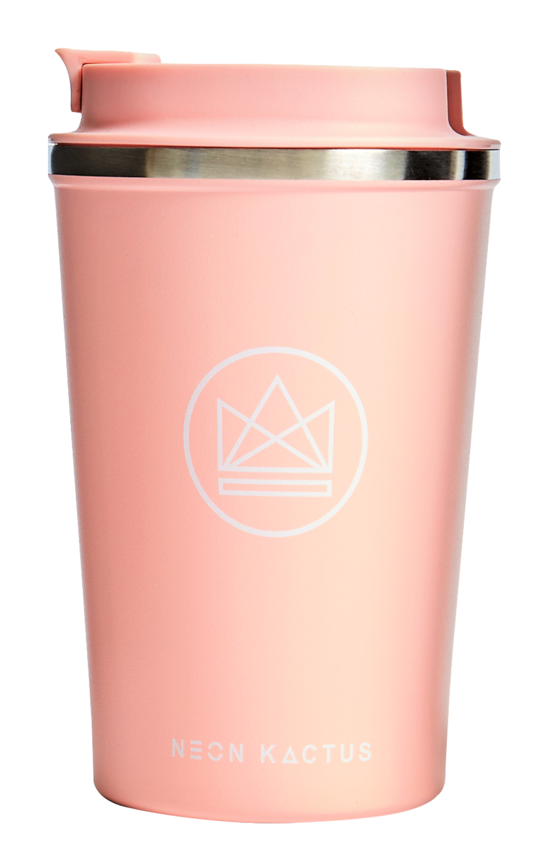 Neon Kactus Reusable Insulated Coffee Cup - Pink Flamingo 12oz