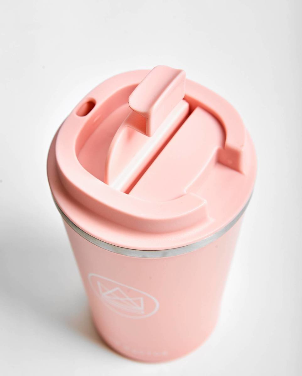 Neon Kactus Reusable Insulated Coffee Cup - Pink Flamingo 12oz Thumbnail