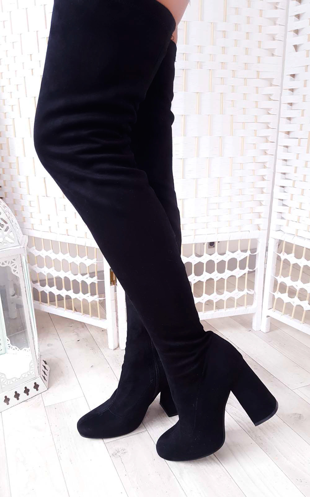 Abigail Faux Suede Knee High Boots Thumbnail Abigail Faux Suede Knee High Boots Thumbnail