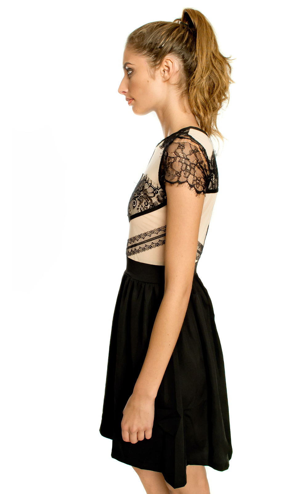 Dylan Fine Lace Trim Dress Thumbnail