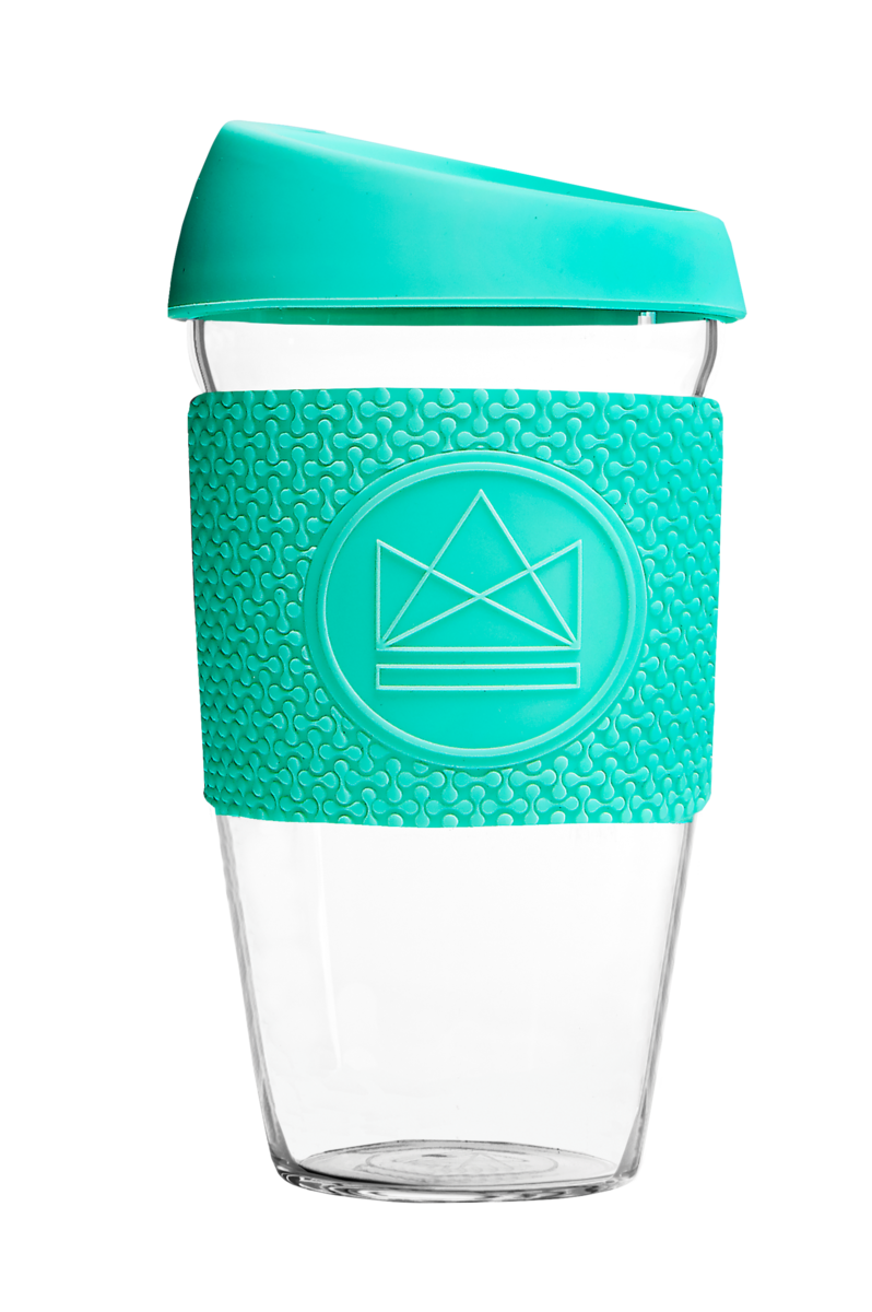 Neon Kactus Reusable Glass Coffee Cups 16oz - Free Spirit Thumbnail Neon Kactus Reusable Glass Coffee Cups 16oz - Free Spirit Thumbnail