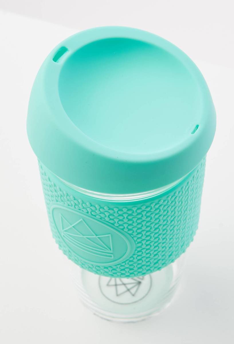 Neon Kactus Reusable Glass Coffee Cups 16oz - Free Spirit Neon Kactus Reusable Glass Coffee Cups 16oz - Free Spirit