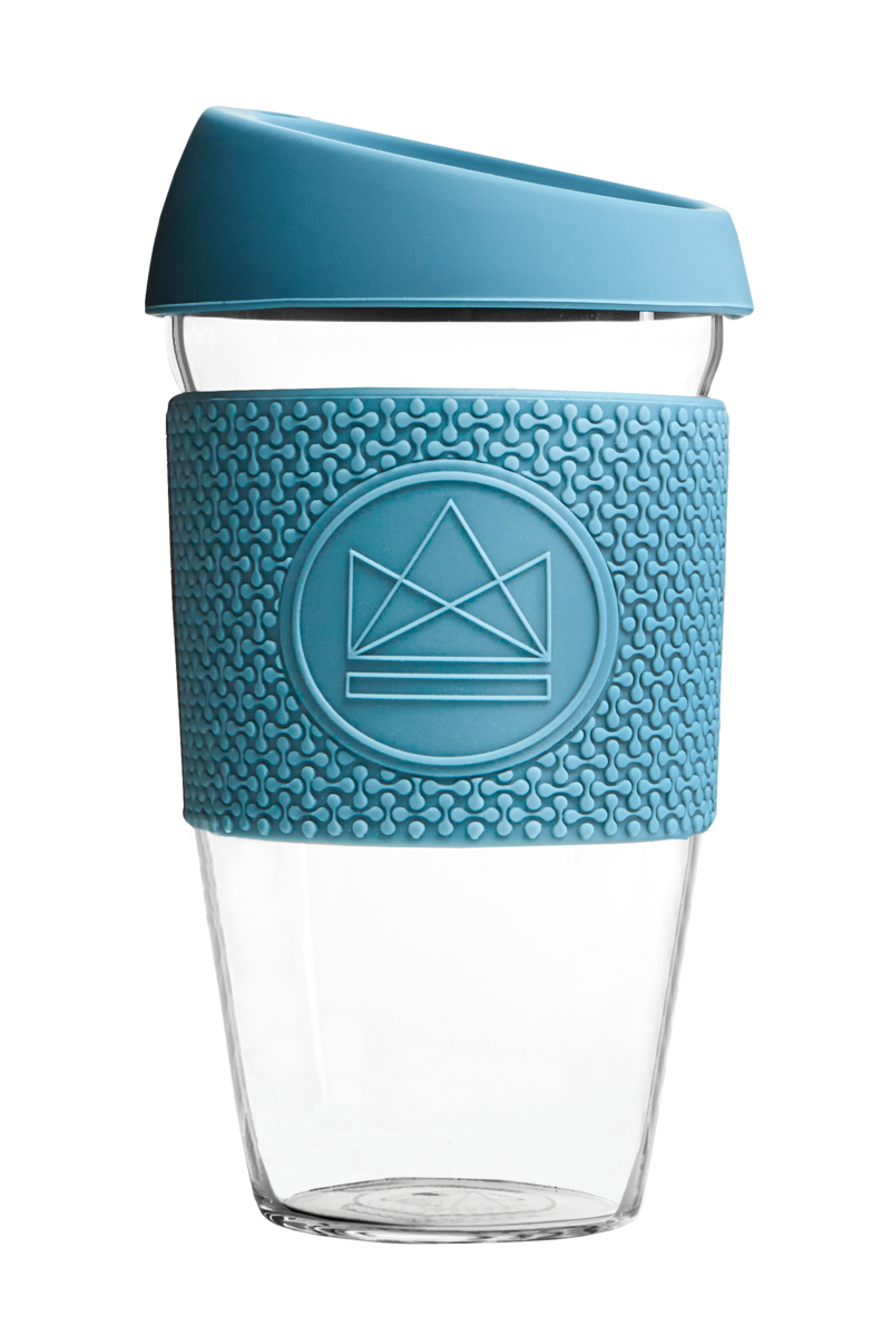Neon Kactus Reusable Glass Coffee Cups 16oz - Super Sonic Neon Kactus Reusable Glass Coffee Cups 16oz - Super Sonic