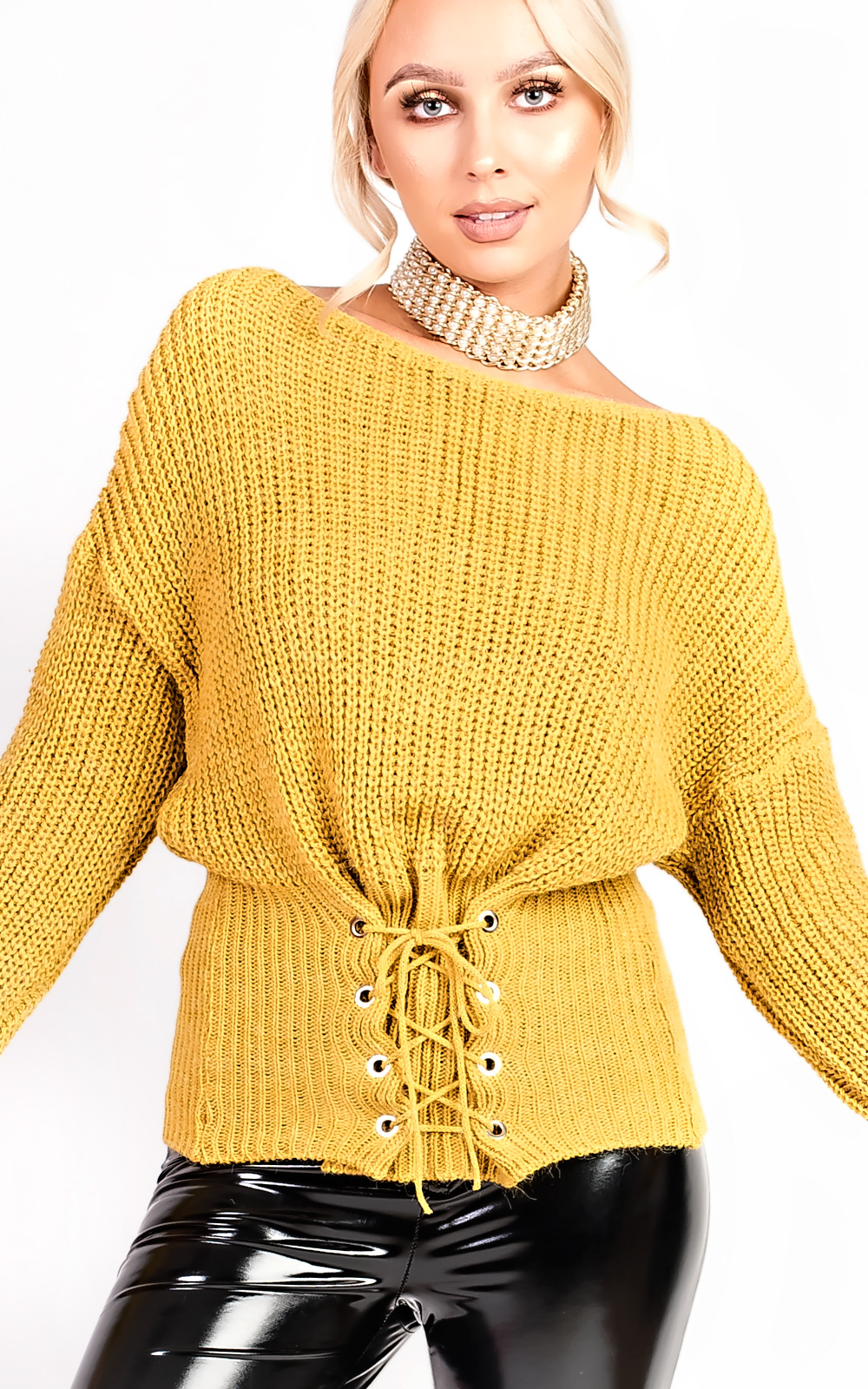 Alesha Knitted Tie Jumper Alesha Knitted Tie Jumper