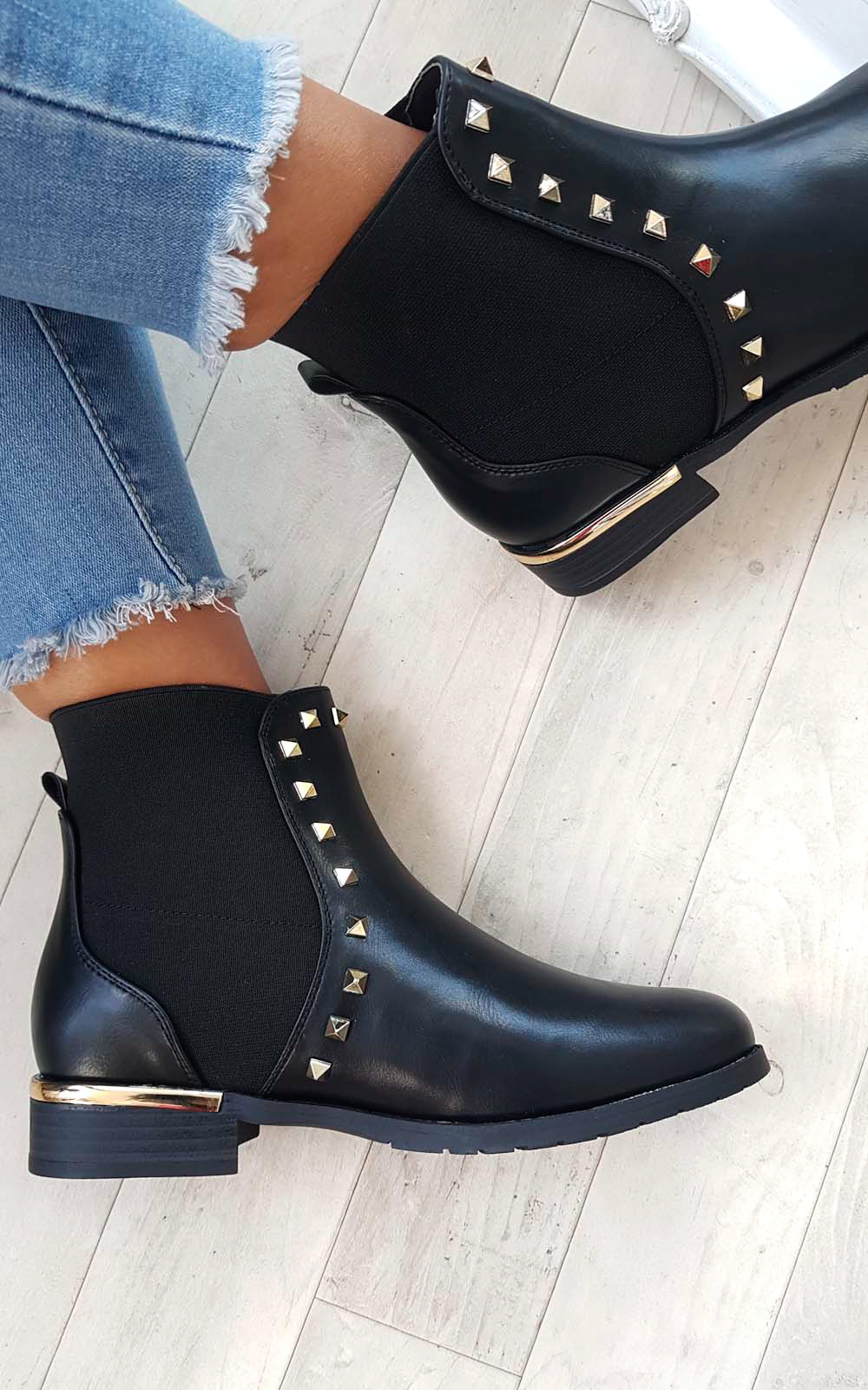 Shelly Studded Chelsea Ankle Boots Thumbnail Shelly Studded Chelsea Ankle Boots Thumbnail