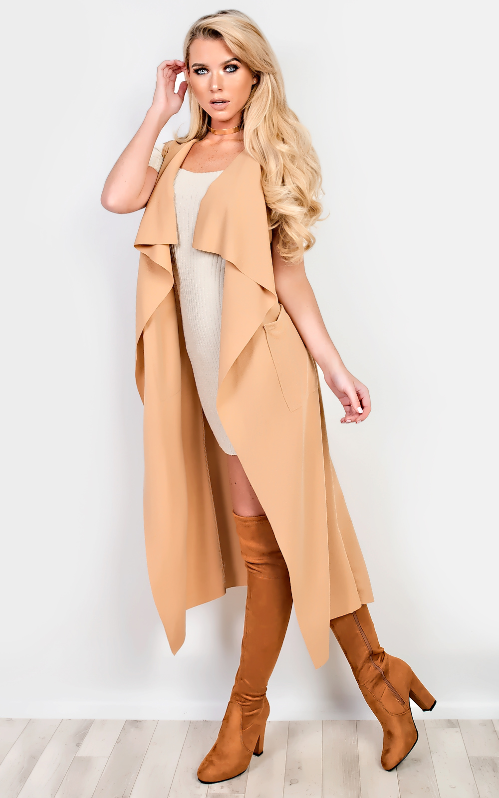 Kasey Sleeveless Duster Coat Thumbnail