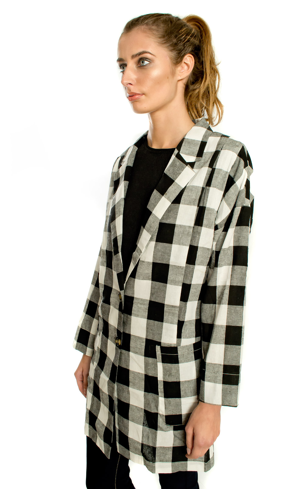 Cecilie Check Blazer Thumbnail