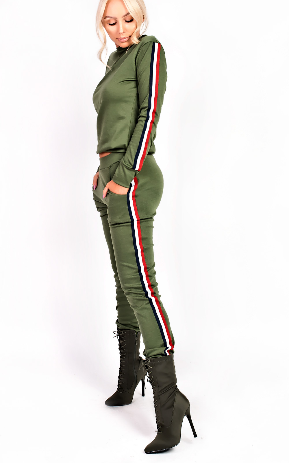 Kimmi Stripe Slim Fit Tracksuit Kimmi Stripe Slim Fit Tracksuit