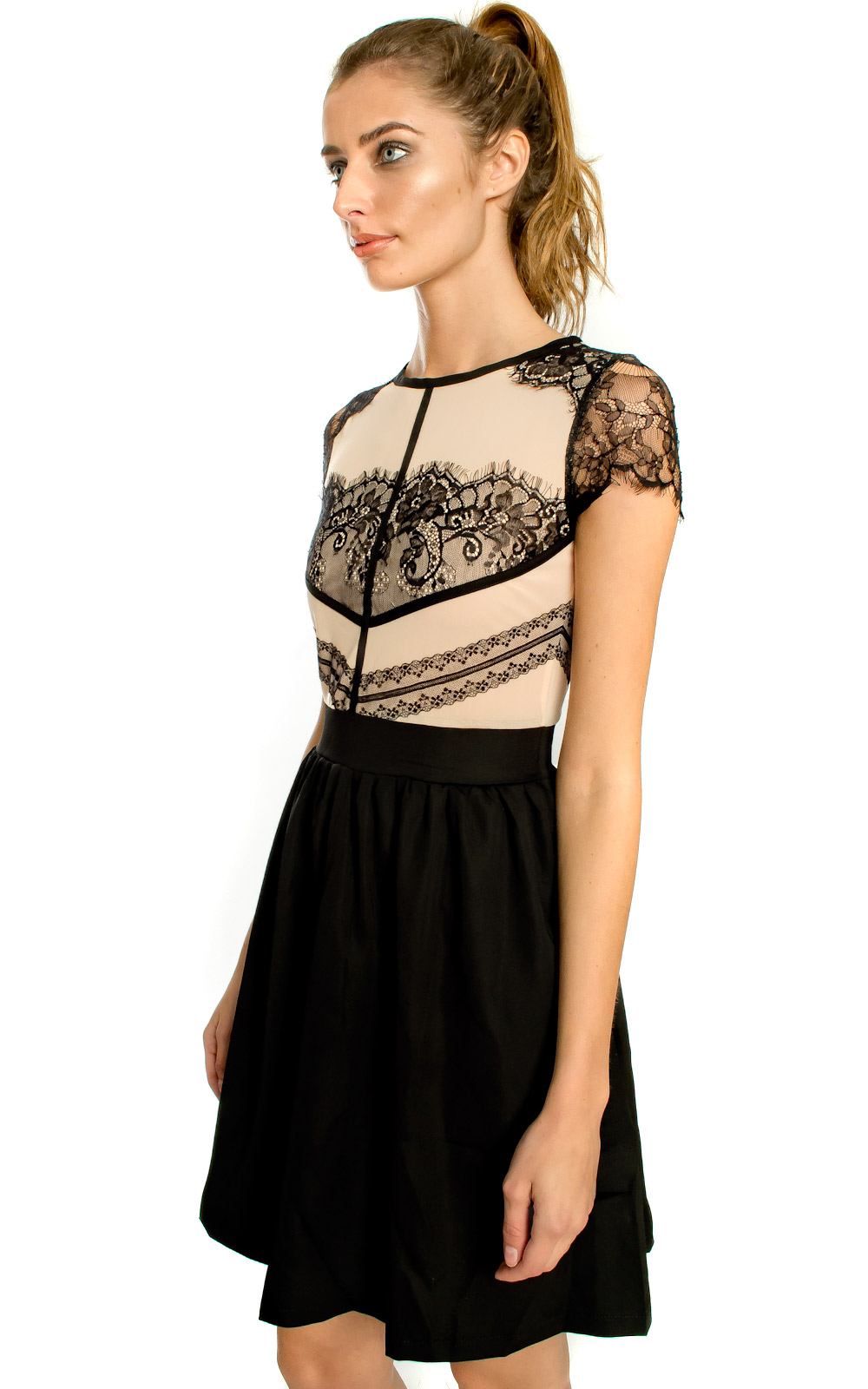 Dylan Fine Lace Trim Dress Thumbnail