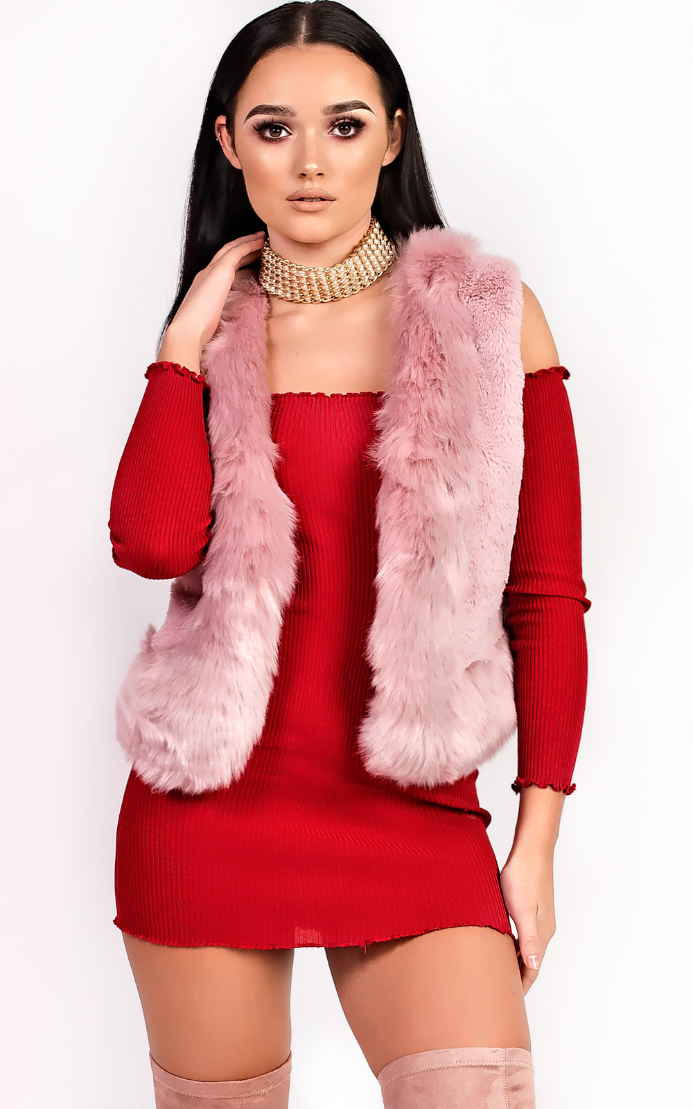 Elisa Faux Fur Waistcoat Thumbnail