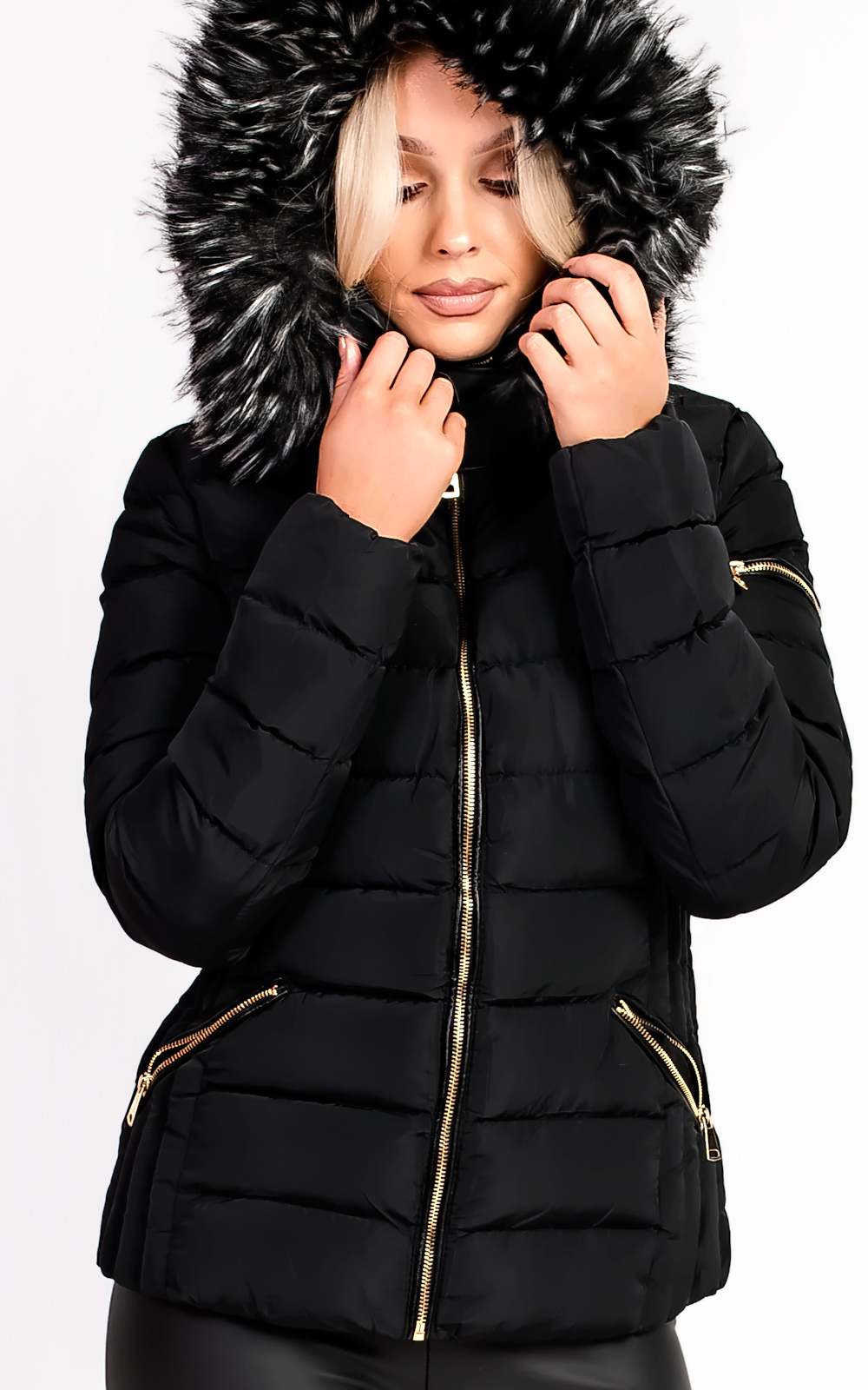 Harriet Padded Faux Fur Hooded Jacket Thumbnail Harriet Padded Faux Fur Hooded Jacket Thumbnail