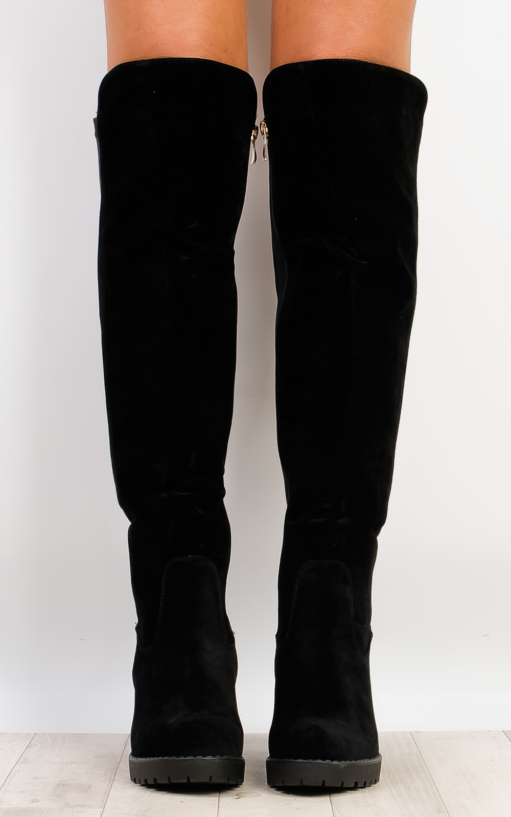 Gracie Velour Knee High Boots Thumbnail Gracie Velour Knee High Boots Thumbnail