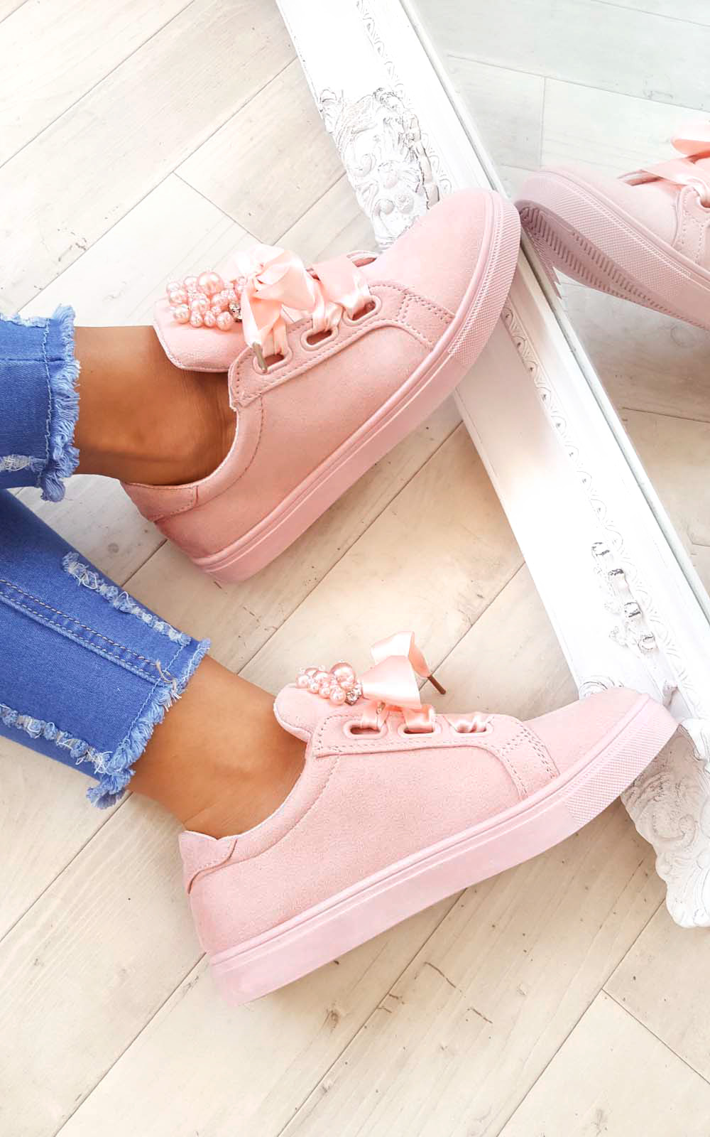 Amy Embellished Suede Trainers Thumbnail Amy Embellished Suede Trainers Thumbnail