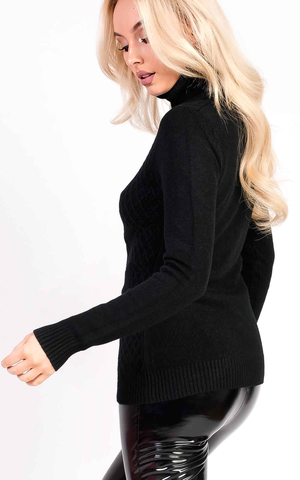 Bryony Knitted Polo Neck Jumper Thumbnail