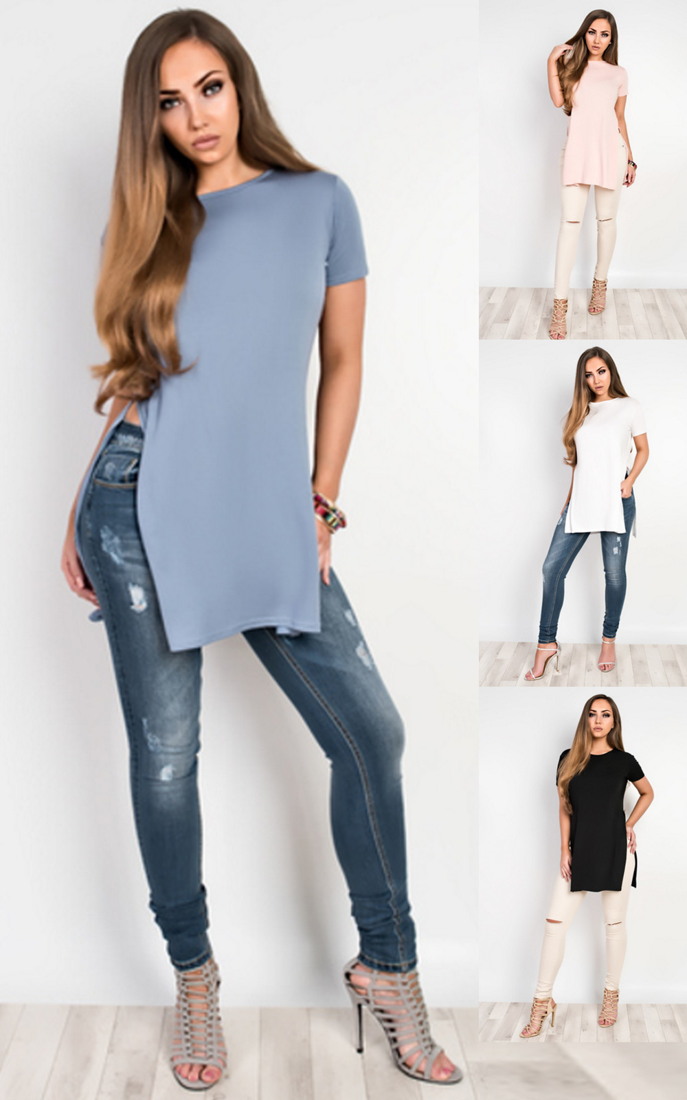 Zona Basic Side Split Casual Top Thumbnail Zona Basic Side Split Casual Top Thumbnail