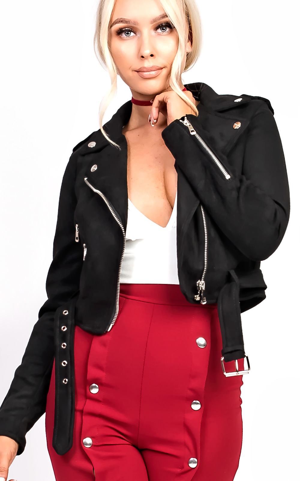 Lettie Biker Faux Suede Jacket Thumbnail Lettie Biker Faux Suede Jacket Thumbnail