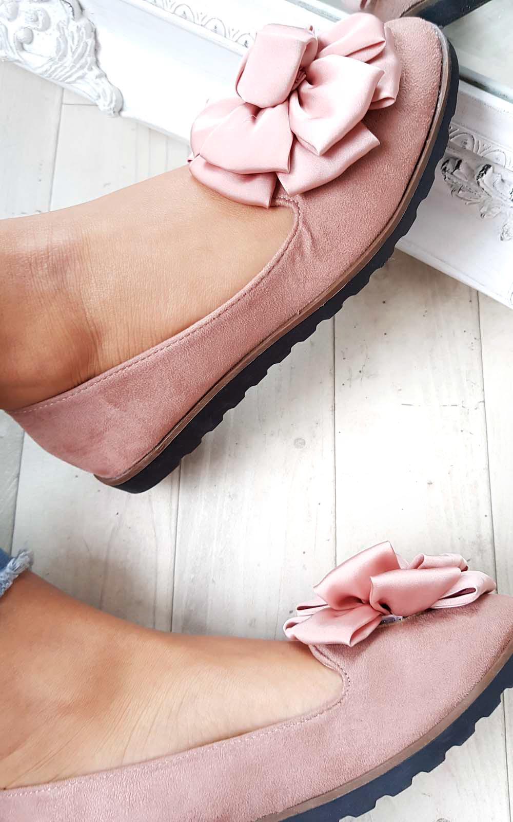 Ellah Faux Suede Bow Pumps Thumbnail Ellah Faux Suede Bow Pumps Thumbnail