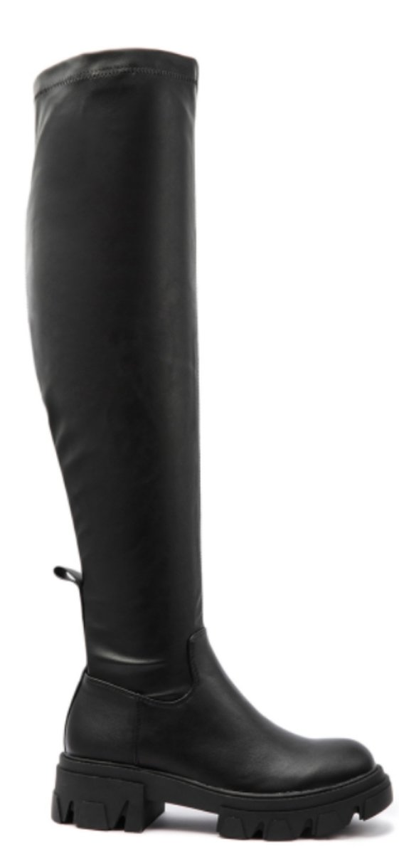 Blake Faux Leather Chunky Over-Knee Boots Blake Faux Leather Chunky Over-Knee Boots