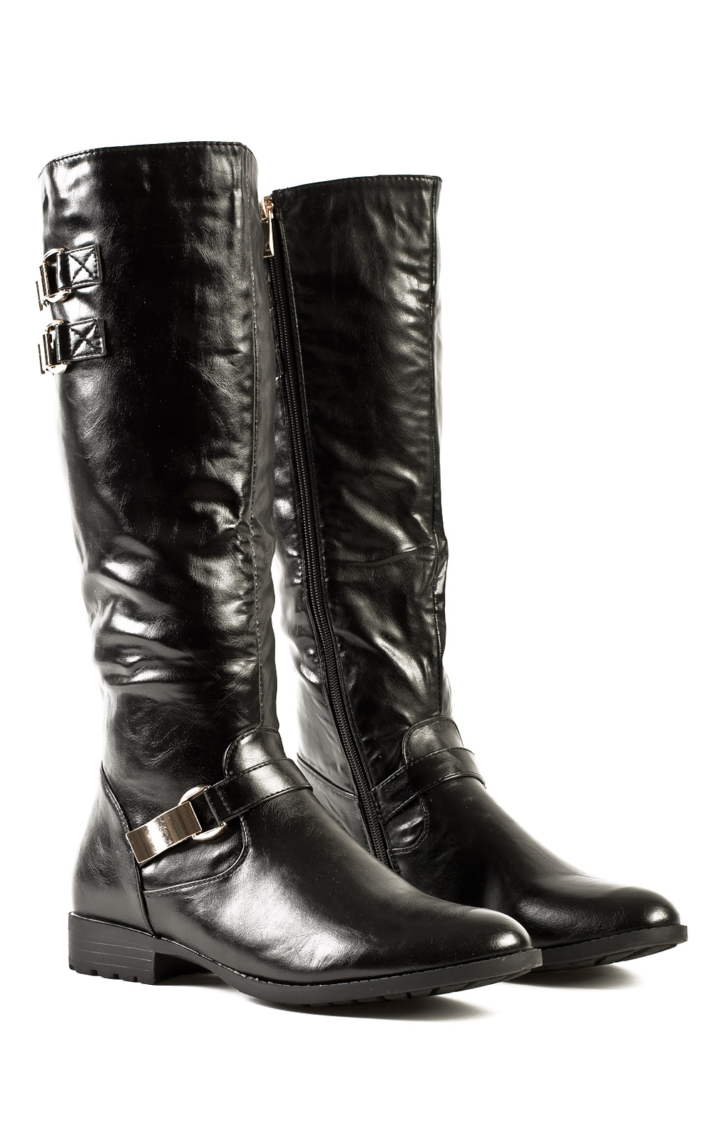 Robyn Knee High Buckle Boots