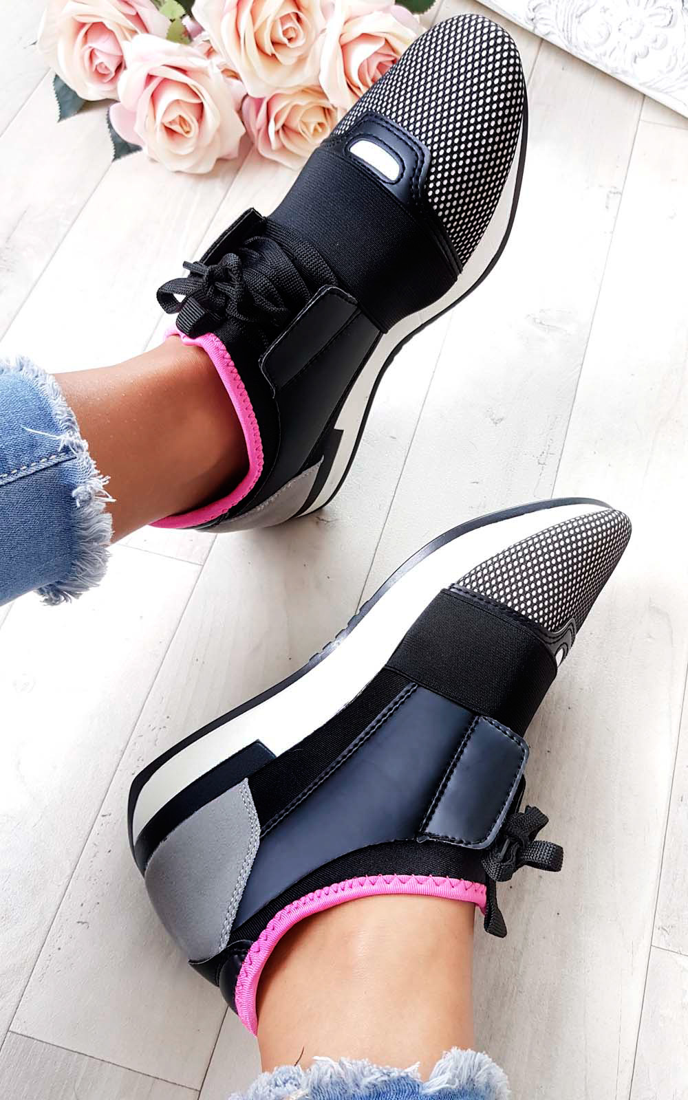Bali Mesh Two Toned Panel Trainers Bali Mesh Two Toned Panel Trainers