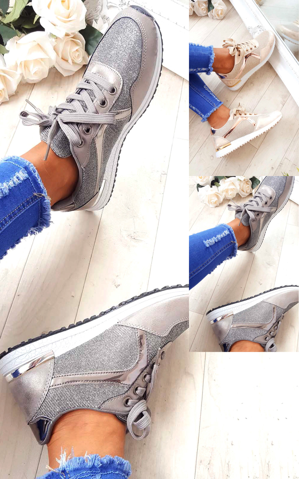 Maya Mesh Two Toned Panel Trainers Thumbnail Maya Mesh Two Toned Panel Trainers Thumbnail